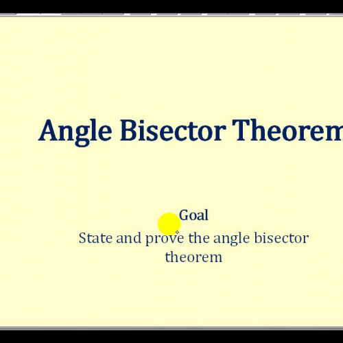 Proof Angle Bisect Thm