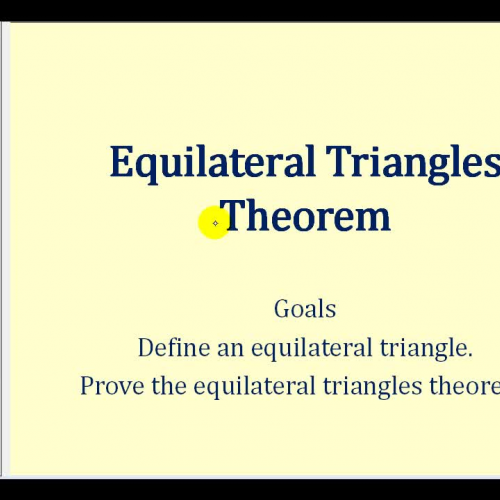 Proof Equilateral Tri Thm