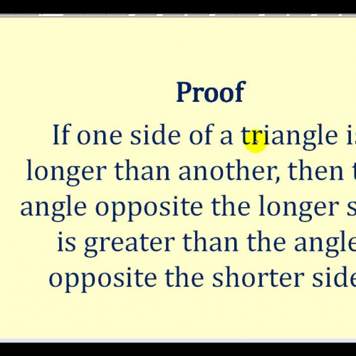 Proof Long Side Large Angle