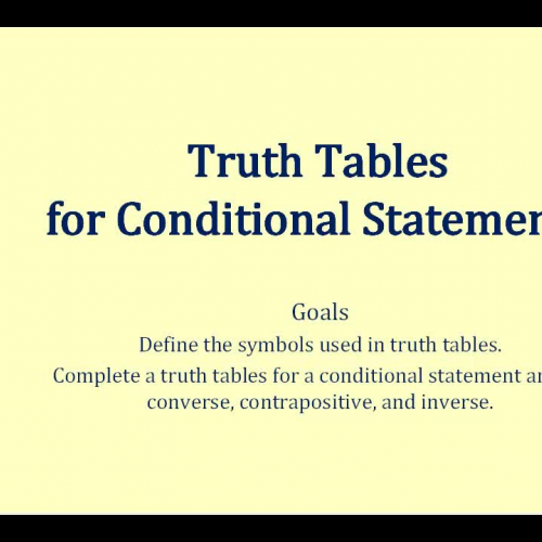 Reason Truth Table Condition