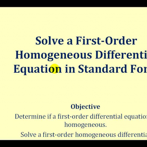 Homo D E First Order Solve1