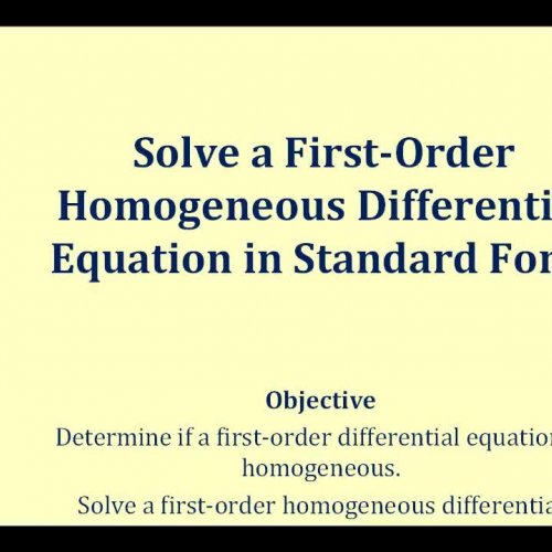 Homo D E First Order Solve2