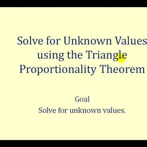 Triangle Prop Thm Solve