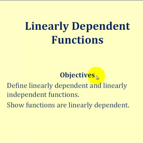 Linear Dependent Functions