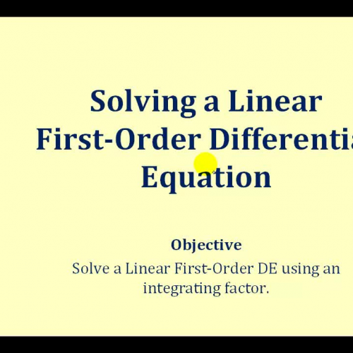 Linear First Order Int Factor