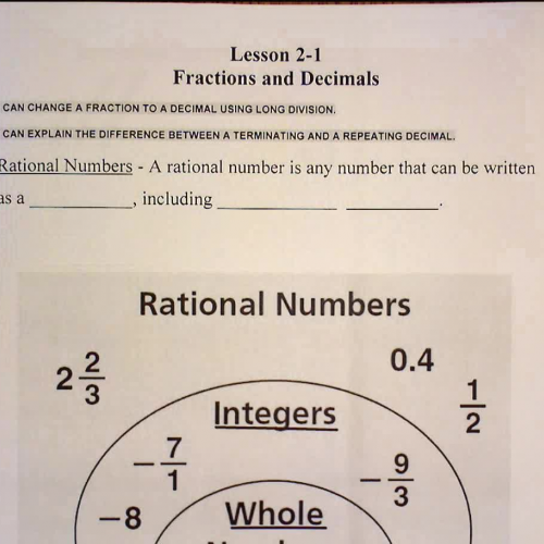 Changing a Fraction to Decimal and Decimal to