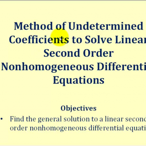 Undetermined Ceofficients Method Ex2