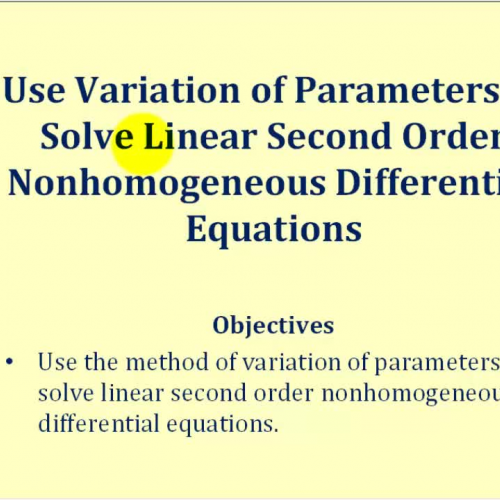 Variation Parameters Ex2