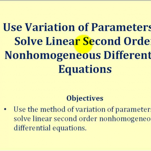 Variation Parameters Ex3
