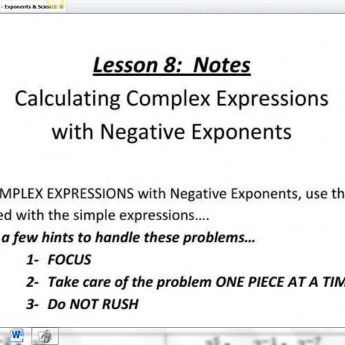 Lesson 8 - Calculating Complex Expressions wi