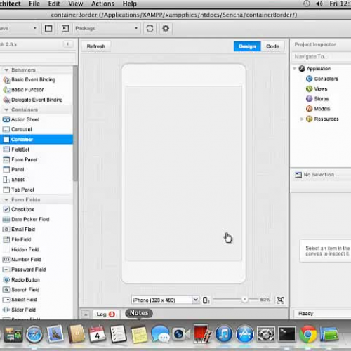 Sencha Architect 3 containers &amp; borders 