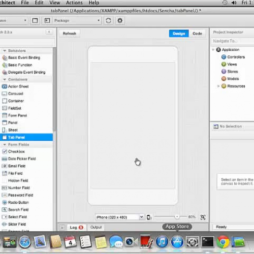 Sencha Architect 3 Tab Panel