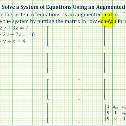 Matrix Augment3_3 System1 Sol Ex C
