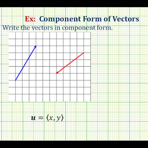 Vector Componet Form From Graph Ex