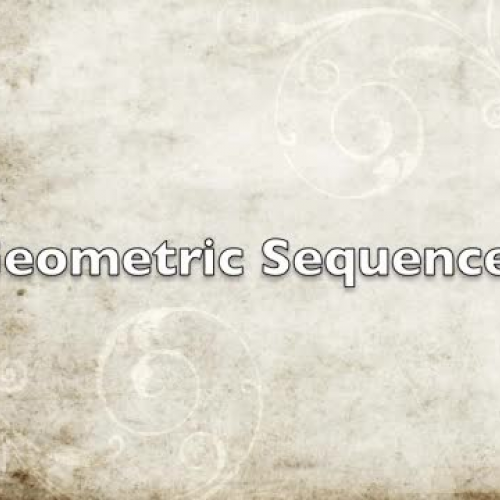 Geometric sequences