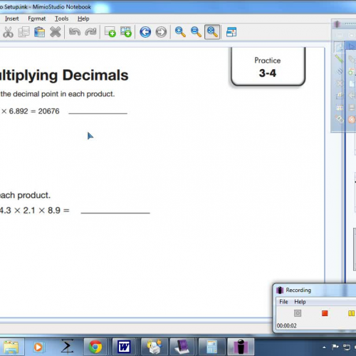 3-4 Multiplying Decimals