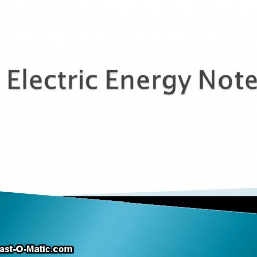 electric energy notes