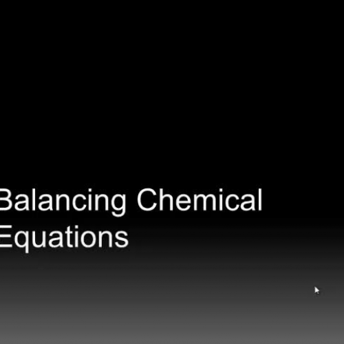 Balancing Chemical Equations