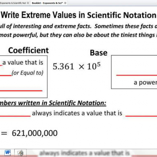 Lesson 9 - Write Extreme Values in Scientific