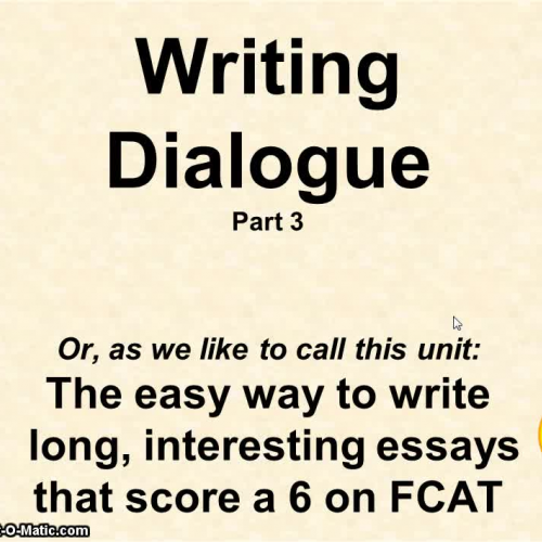 Assignment 39 Writing Dialogue Part 3