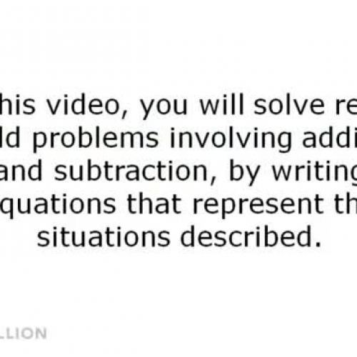 Solve real world problems using addition and 