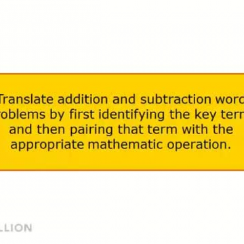 Solve addition and subtraction word problems 