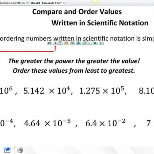 Lesson 10 - Compare and Order Values Written 