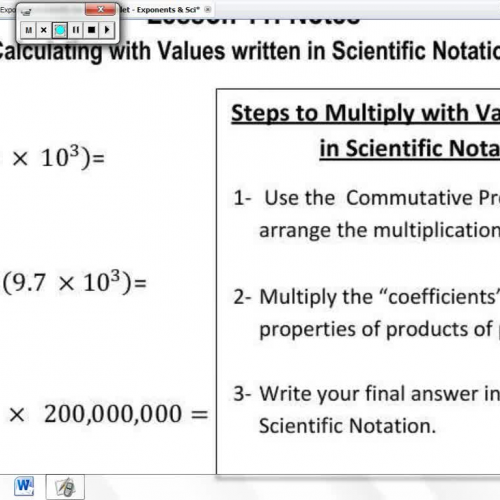 Lesson 11- Calculating Values Written in Scie