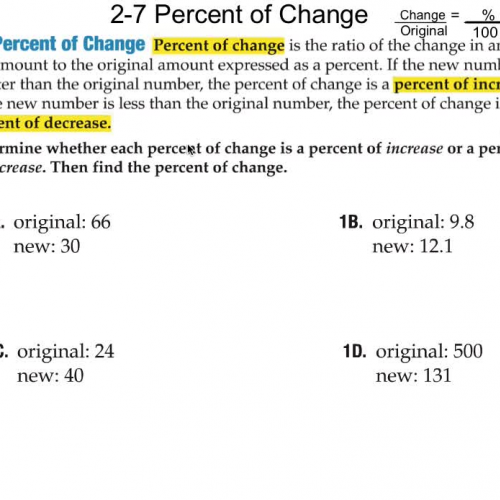 2-7 Percent of Change