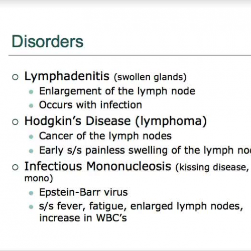 HS1 Lymphatic Disorders