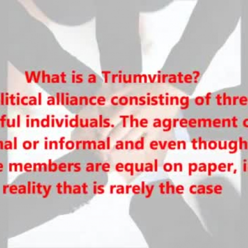 FIRST TRIUMVIRATE DIGITAL STORY