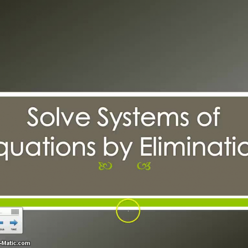 Systems by Elimination