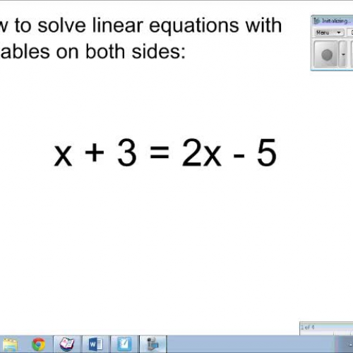Variables on Both Sides