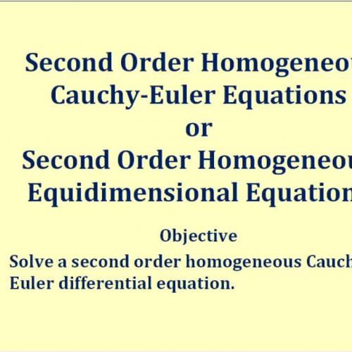 Cauchy Euler Second Order Homo Ex3