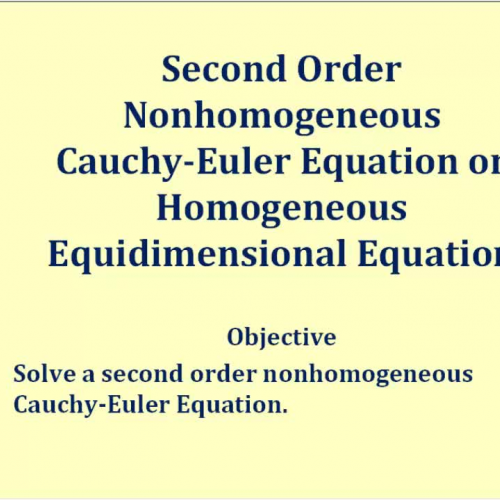 Cauchy Euler Second Order Nonhomo Ex1