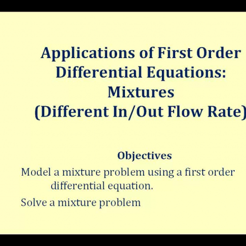 D E Mixture Different Rates