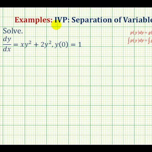 D E Separation Variable Ex2