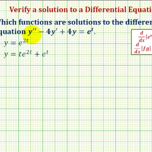 D E Verify Solutions Ex