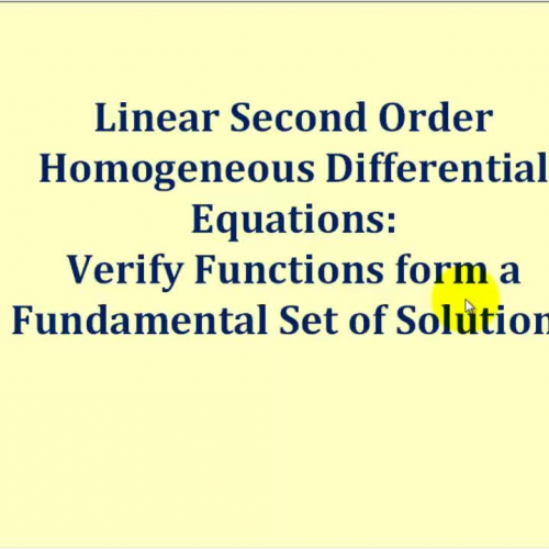 Fundamental Set Verification Ex