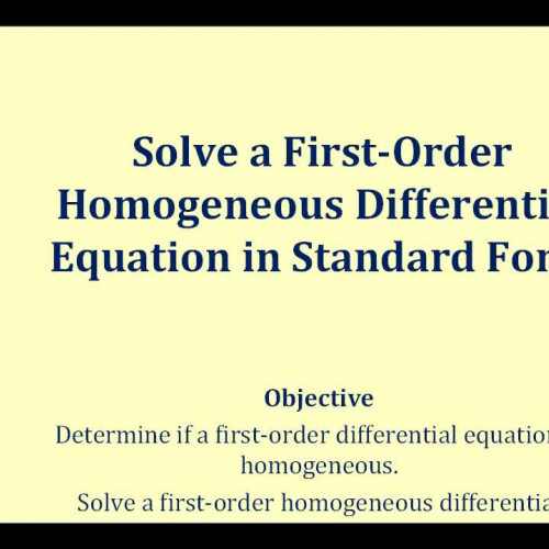 Homo D E First Order Solve1