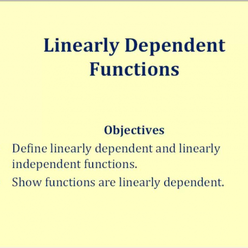 Linear Dependent Functions