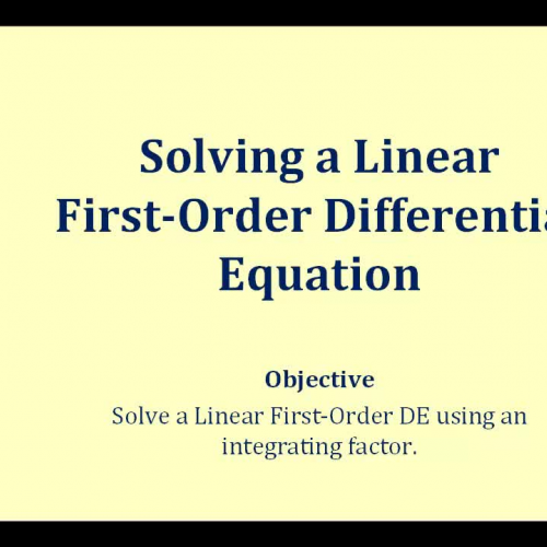 Linear First Order Int Factor