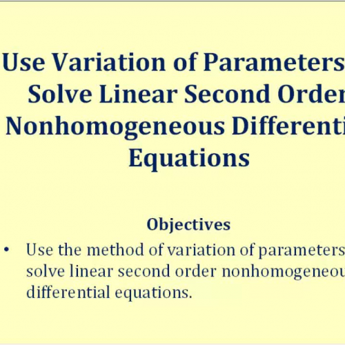 Variation Parameters Ex2