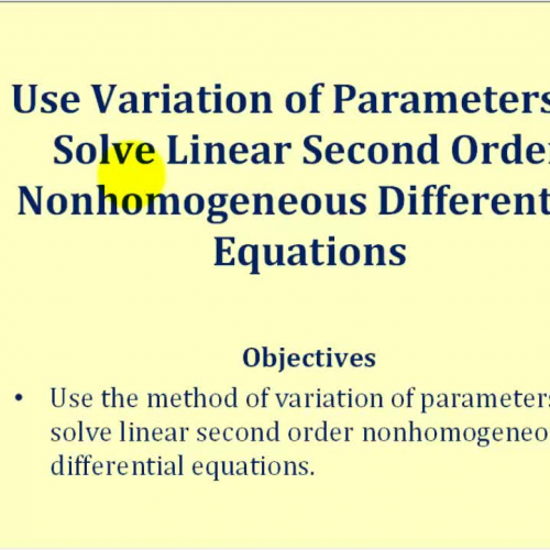 Variation Parameters Ex3