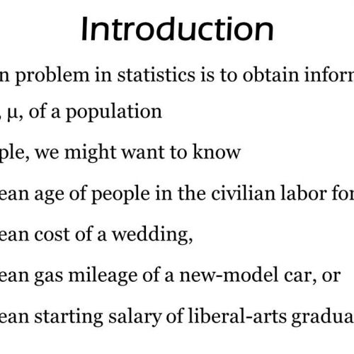 Estimating a Population Mean