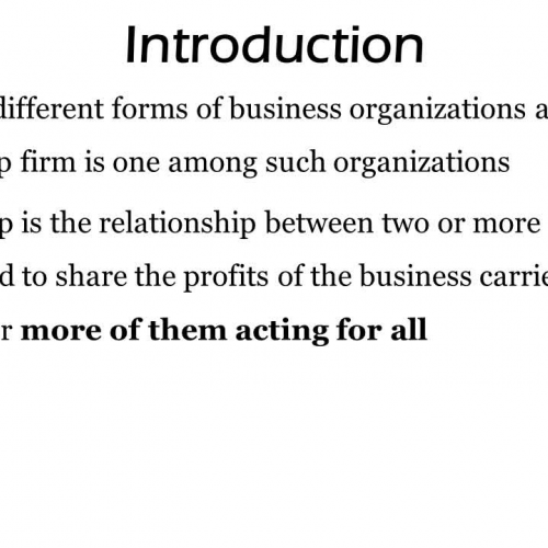 Features of Partnership Firms