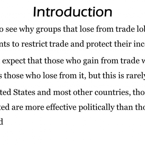 Income Distribution and Trade Politics