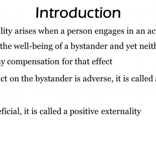 Negative Externalities in Production