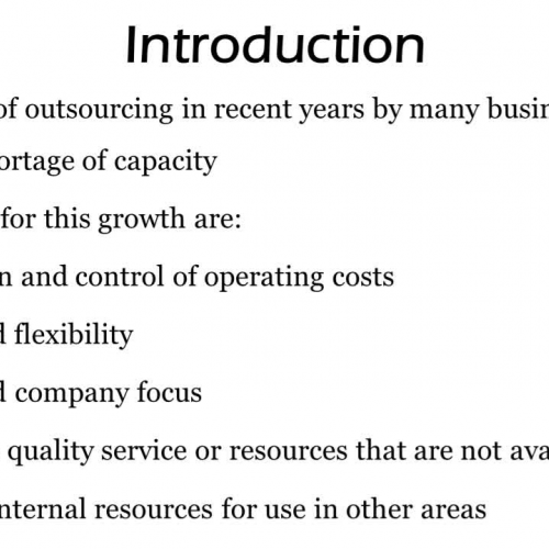 Outsourcing