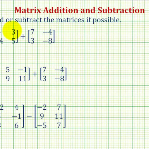 Matrix Add Subtract Ex